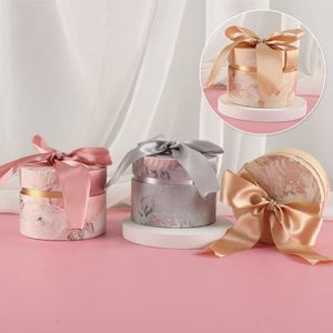 Gift Wrap Round Bucket Table Sugar Box Flannelette Candy Wedding Favors Creative Pink Gifts BoxesGift