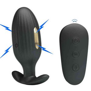 Nxy Anal Toys Remote Wireless Vibrator Electric Shocking Control Plug Gay Sex für Männer Prostata Massage 220420