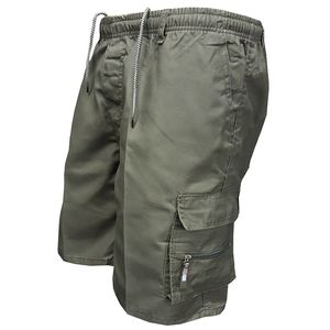 Summer Cotton Cargo Shorts Mens Loose Work Casual Outdoor Military Short Pants Multi Pocket Breeches 220705