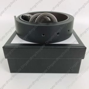 Cinture Designer Mens Designer Cintura in pelle da donna Fashion Black Golden Grey Buckle Beltss Larghezza 3,8 cm con scatola