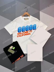 22SS homens homens designers t camisetas tee california mar de praia curta manga curta manual de gola gola moda moda preta branca xs-l