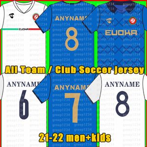 Tailândia Top Quality 21 21 2 22 Team Team Futebol Camisas 2021 2022 Futebol Camisas Personalizado Logo Jogador Nome Número Football Jersey 5588