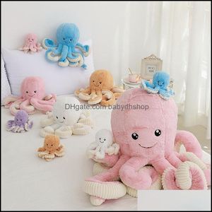 Gevulde pluche dieren speelgoed geschenken schattig octopus speelgoed realistische pop cartoon zeediermeisje meisje kamer beddecoratie aquarium cadeau drop levering