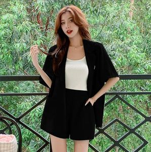 Women's Tracksuits Summer Set Women Fashion Shirt Tops Style Two Piece And Shorts 2 Club Outfits Loungewear Loose Clothing