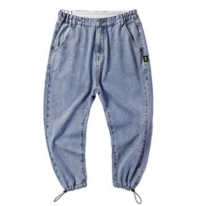 Jeans masculinos de tamanho grande de jeans soltos calças mais gordurosas aumentam a maré da primavera Jean para Malemen's