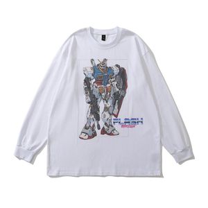 Męskie koszulki męskie Hip Hop Streetwear T Shirt Japońskie harajuku anime robot nadrukowany Tshirt Liss T Shirt Bawełny gość teesmen