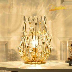 Table Lamps Modern LED Crystal Lamp Luxury Creative Nordic Personality Lights Living Room Bedside Flower Branch Decor E14Table