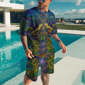 MEN MENTURITS FASHING SUMMEN SUMMENT 3D Printed Printed Men Sup the Set 2022 Top Tracksuitmen for Body Bugming Shorts Setmen's