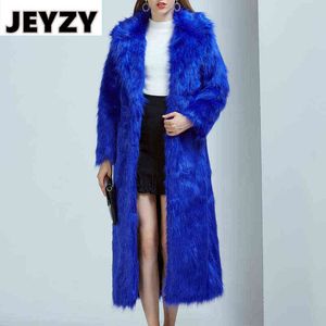 Plus Size XXXL X-long Faux Fur Overcoat Punk Street Fashion Women Festival Dance Fake Fur Jacket Coat 2019 Winter Warm Coats T220810