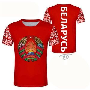 WEISSRUSSLAND-T-Shirt, kostenlos nach Maß, mit Namen und Nummerndruck, P o, graues Blr-Land-T-Shirt von Diy, russische Nationalflagge, belarussische Kleidung 220614
