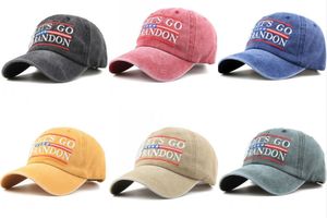 DHL Lets Go Go Brandon Baseball Cap Washable Cotton Embroidery Party Supplies Trump Supporter Rally Parade Cotton Hats CPA4326