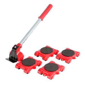 5PCS / Set Furniture Mover Handverktyg för Home Shop Lyftande Moving Heavy Duty Furniture Remover Lifter Sliders Kit