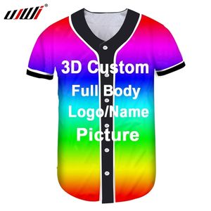 UJWI zakupy online swoboda Summer Men Baseball Shirt 3D Custom Full Printing Oversized Sports Hawaian Shirt 220619