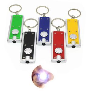 Keychains Lanyards LED Keychain Light Box Type Key Chain Lights Gifts Mini ficklampa