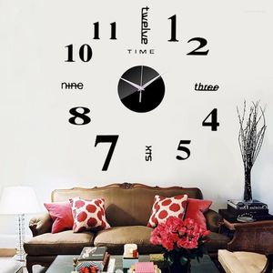 Wall Clocks Fashion DIY Mute Clock Creative 3D Mirror Surface Sticker Home Office Decor Stickers