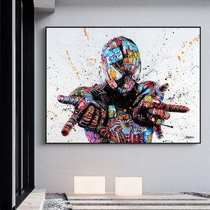 Banksy Graffiti Art Abstract Canvas Målningsaffischer och tryck 