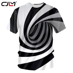 黒と白のストリップTシャツメンクールプリントペイズリー3D TシャツマンヒップホップOネックプルオーバーティークイックドライフィットネスシャツ220623