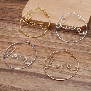 Hoop Huggie 2022 Trendy Punk Oversize LOVE Runde Kreis Ohrringe Für Frauen Mädchen Hochzeit Party Schmuck Zubehör Gift1 Odet22