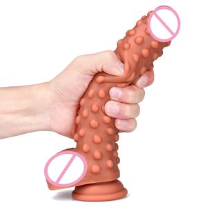 Grande Penis Barpado de Pênis realista enorme brinquedo anal de silicone macio de silicone brinquedos sexy para mulheres lésbicas com sucção copo adulto produto