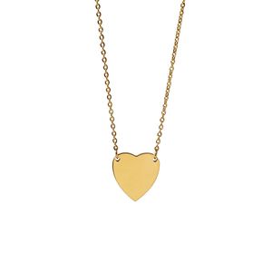 Designer Heart Necklace Female Stainless Steel Couple Gold Chain Pendant Jewelry On The Neck Gift For Girlfriend Accessories lb H1