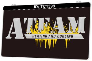 TC1399 Heating and Cooling Atfam True Color Light Sign LED D Engraving Retail