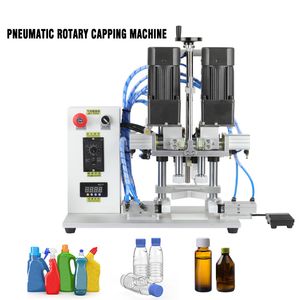 Automatic Rotary Bottle Cap Machine Pneumatic Glass Plastic Tin Head Bottles Capping Sealing Machines Bottles Screw Capper 90XG