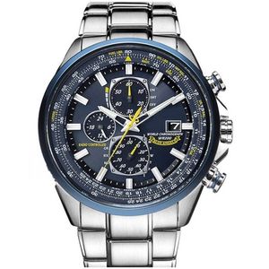 Montre pour hommes de luxe horloge à quartz étanche calendrier lumineux horloge avec bracelet rond fantaisie chronographe en acier inoxydable pour hommes 220530