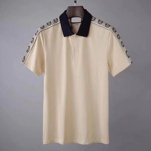 2022-2023 Designer Polo Shirts Männer Luxus Polos Freizeitmänner T-Shirt Schlange Bienenbrief Druck Stickerei Mode High Street Man Tee