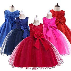 Girl Flower Princess Dress Children Summer Tutu Wedding Birthday Party Dresses For 5 8 10 Years Girls Kids Gown Costume Clothing G220506