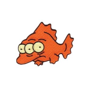 Cartoon Drei Augen Fischnäher Vorstellungen Tier Stickflecken für Kleidung Hemden Taschen Eisen auf Patch
