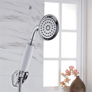 Soffione doccia con manico in ceramica in ottone ad alta pressione Soffione doccia in plastica ABS a risparmio idrico Soffione doccia con getto a pioggia con filtro per bagno 200925