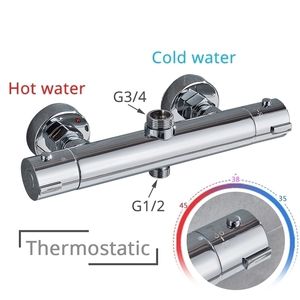 Rubinetti doccia termostatici cromati Set Miscelatore termostatico per bagno Rubinetto e miscelatore per vasca da bagno freddo Miscelatore per vasca da bagno 201105