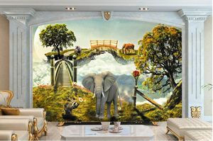 Bakgrundsbilder väggmålning vardagsrum sovrum djur värld TV bakgrund tapeter foto tapet på väggen 3d och 5d tapanlar hem design