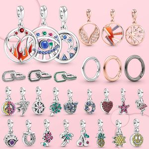 Prawdziwy Silver Color Mini Me Charm Me Bransoletka Head Head Charm Emalia Charms Fit Original Pandora Me DIY Naszyjnik Kobiety Biżuteria