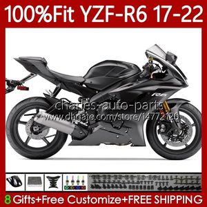 Iniezione Carrozzeria Per YAMAHA YZF R6 R 6 600 CC YZF-600 2017 2018 2019 20 21 22 Corpo 119No.25 YZF-R6 YZFR6 17 18 19 2020 2021 2022 YZF600 2017-2022 Carena OEM nero opaco blk