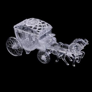 Gift Wrap Packs Crystal Horse Carriage-shaped Candy Boxes Baby Birthday Box Wedding Party Favors Clear--13 X 4 6cmGift