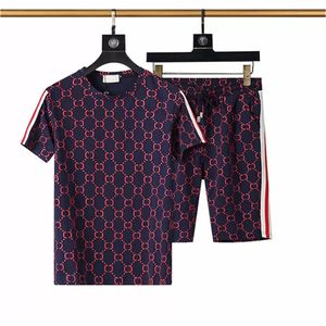 T-shirt i spodnie dla mężczyzn dresowy i spodnie dwuczęściowe szorty biegowe Suit Sport do treningu do joggingu Gym Fitness Ubrania azjatyckie rozmiar M-3XL
