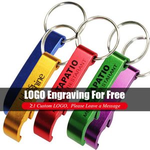 50pcs Protable Bottle Openers Wedding Favors Gift Free Laser Engraving Opener Custom Keychain Personalized Brewery Keepsake 220707