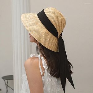 Breite Krempe Hüte Sommer Strohhut Band Sonnenschirm Mode Reise Band Stil Designer Luxus Anti-UV Sonnenschutz EGER22