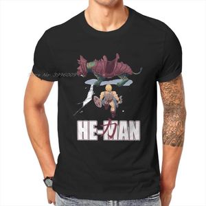 T-shirty męskie he-man i mistrzowie wszechświata mocne tshirt vintage alternatywne koszulki plus bawełniane crewneck T Shirt