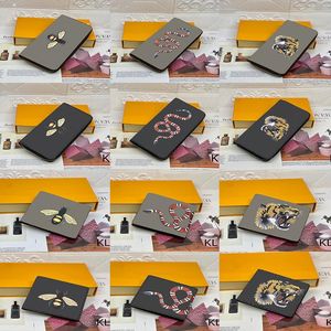Designer torebki męskie portfele otwarte torba skórzana czarna i brązowa luksusowa portfela torebka moda uchwyt na kartę kieszonkową torby dla kobiet
