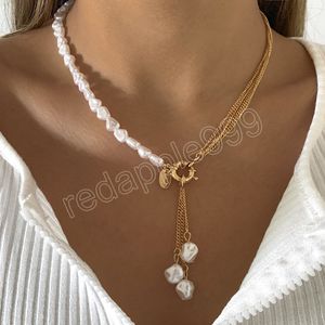 Французский винтажный элегантный темперамент жемчужный кисточный ожерелье для женщин для женщин корейские ожерелья моды украшения подарки