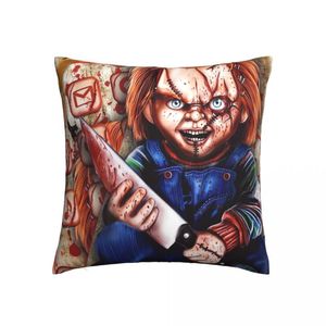 Almofada/travesseiro decorativo chucky Chucky Princem casos de filme de terror Halloween Cushion Capas de almofada de zíper personalizado para casa 45