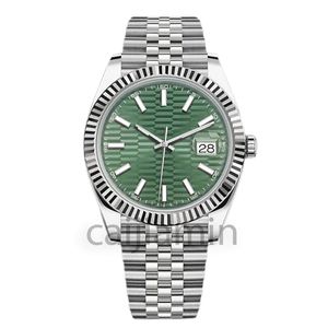 caijiamin - mens watches 2813 automatic watch full stainless steel strap green face waterproof montre de luxe