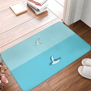 Cartoon Printed Flannel Floor Mat Bathroom Decor Carpet Non-Slip For Living Room Kitchen Welcome Doormat toilet rug 220504