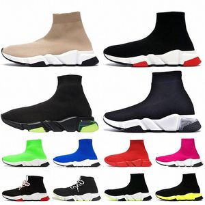 Designer Sock Speed ​​Trainers Black 1.0 Lace-Up Trainer Casual Shoes Women Män