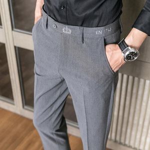 Men's Suits & Blazers Korea Style Formal Pants For Men Slim British Business Office Dress Trousers Drop Ship Suit SolidMen's