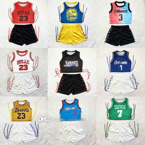 セクシーなスポーツトラックスーツ女性2ピースセットバスケットボールジャージーショーツ衣装ファッションレタープリントベストパンツジョギングスーツ