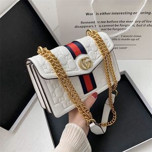 Ins women's new versatile net red retro fashion messenger single shoulder foreign style chain small square bag Purses Onlines