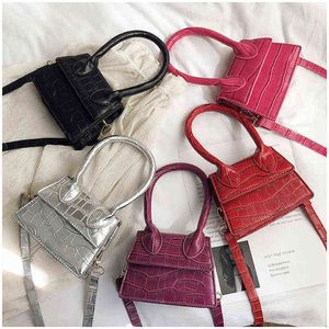 女性のための革のクロスボディバッグ女性肩のシンプルなバッグレディミニ電話財布とハンドバッグソリッドカラーPU G220531